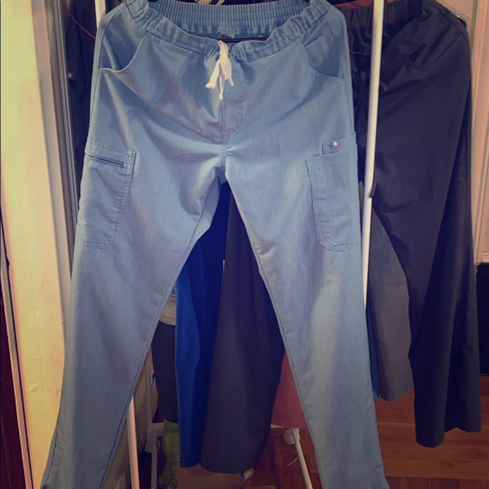Figs pants heather denim yola small tall